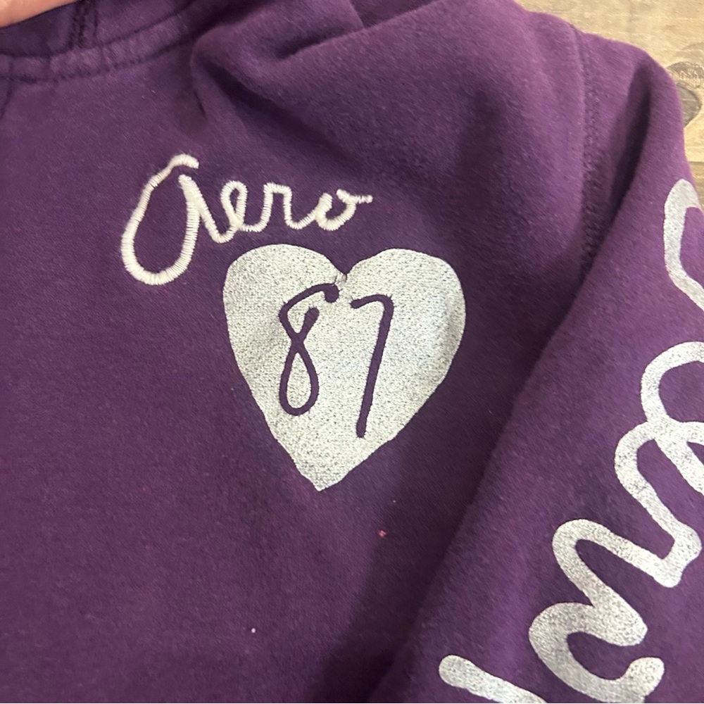 Aeropostale Purple Zip-Up Hoodie - Picture 4 of 6